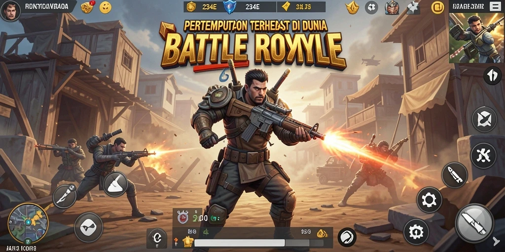 Tampilan gameplay seru di 234E menunjukkan pertempuran mendebarkan.