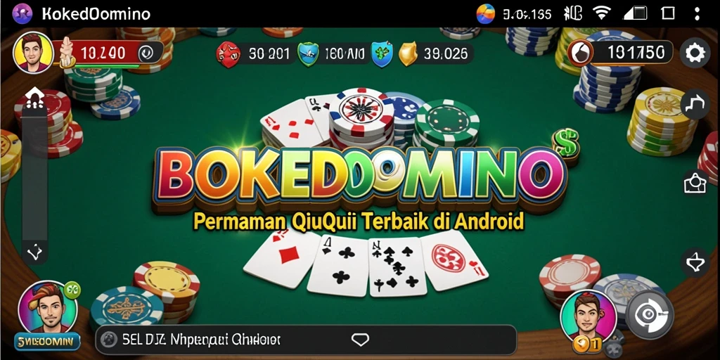 Tampilan gameplay seru dari <strong>BOKEDOMINO</strong> dengan fitur QiuQiu yang menarik.