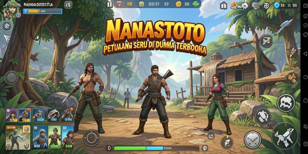 Screenshot menunjukkan petualangan mendebarkan dalam dunia terbuka.