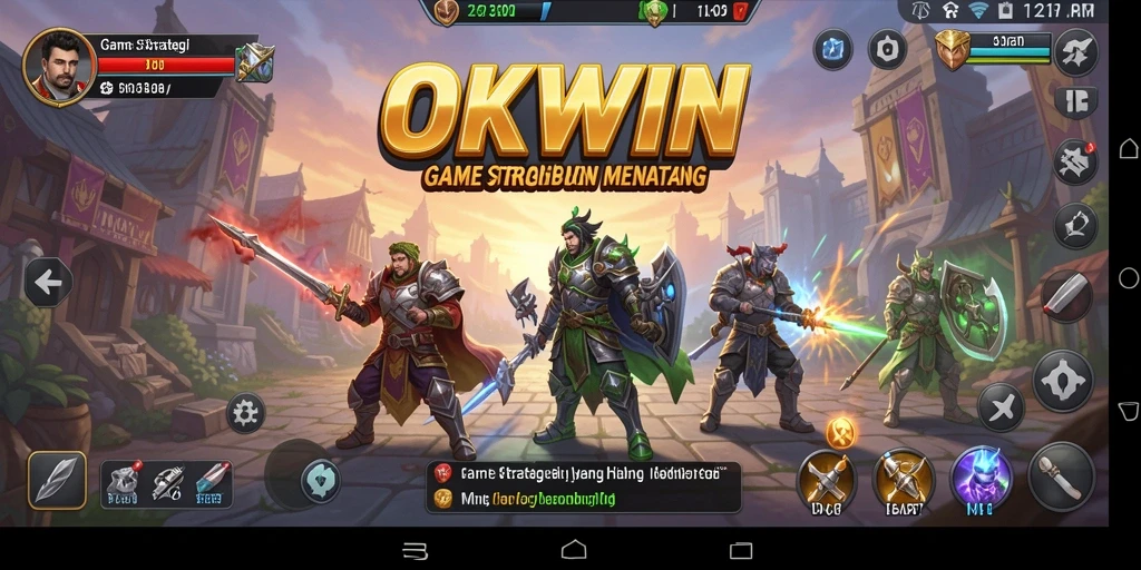 Tampilan gameplay seru di OKWIN yang menantang strategi pemain.